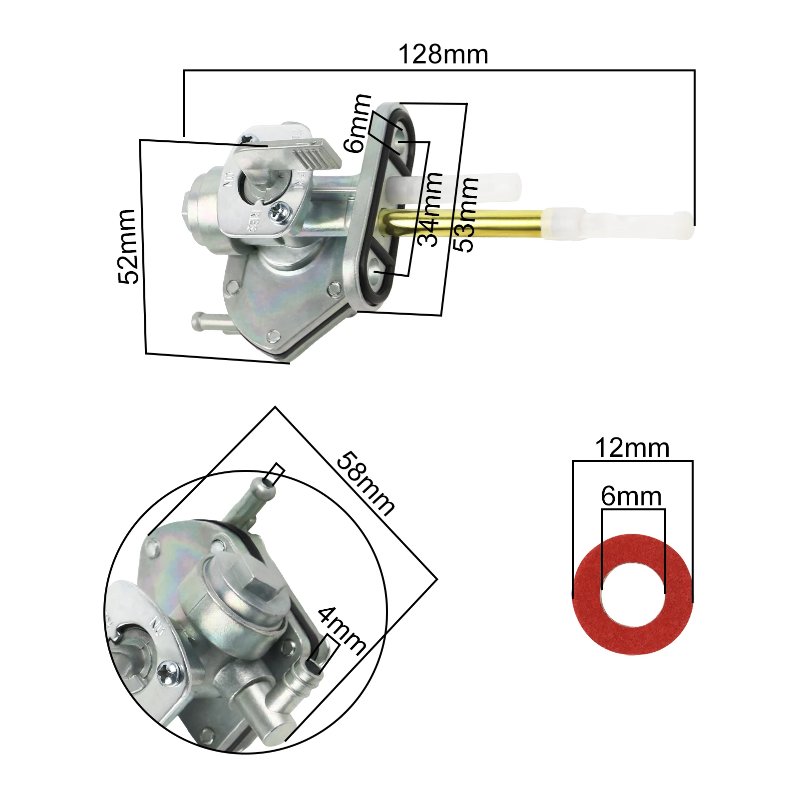 Фото Переключатель клапана топлива для Suzuki LT80 LTZ400 Z400 LTZ250 LTF300F LTF250 GSF 600 1200 LT50 LTZ50 KFX50 King Quad 300 №3