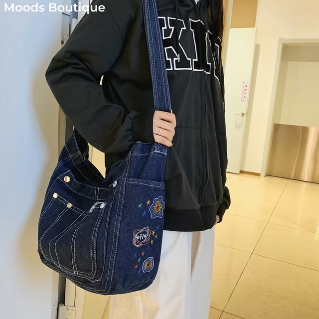 Denim Tote Bag - Denim blue/washed - Ladies