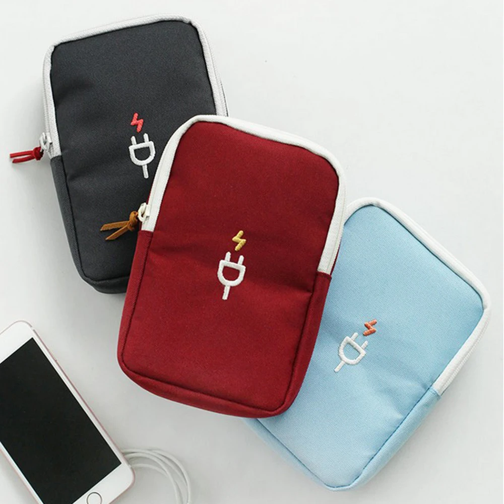 1PC Travel Charger Headphone Cable Digital Bag Storage Organizer