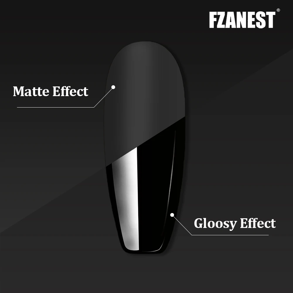 FZANEST Matte Top Coat Gel Nail UV Gel 15ml Gel Nails Polish Base and Top Lasting Over 30days Top Coat 4