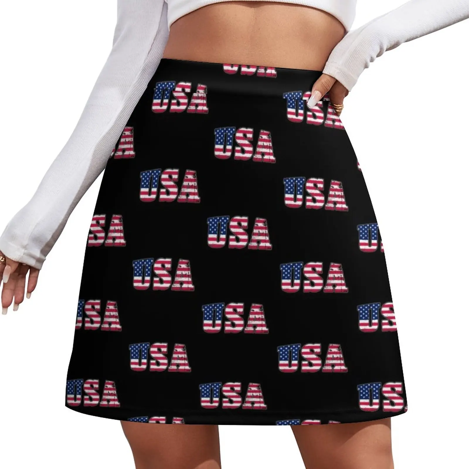 Happy Fourth Of July, USA Mini Skirt korean ladies summer modest skirts for women