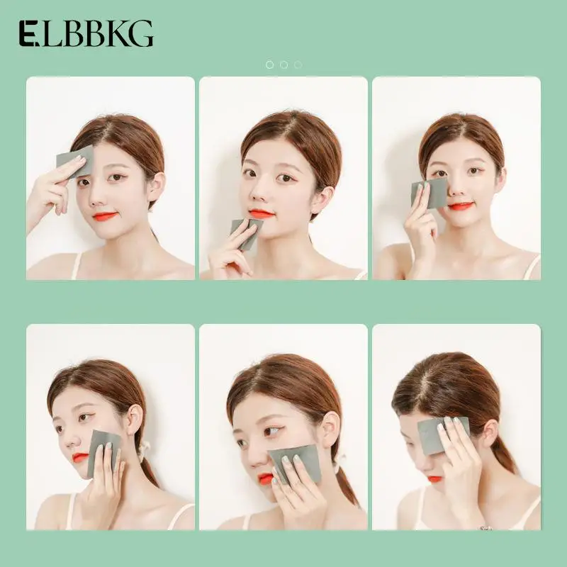 100Pcs/Box Face Oil Blotting Paper Portable Glossy Face Wipes Facial Cleanser Oil Control Oil-absorbing Face Cleaning Tools