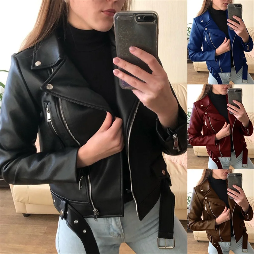 

Leather Coat Women's 2023 New Top Autumn Short Fit Winter Leather Jacket