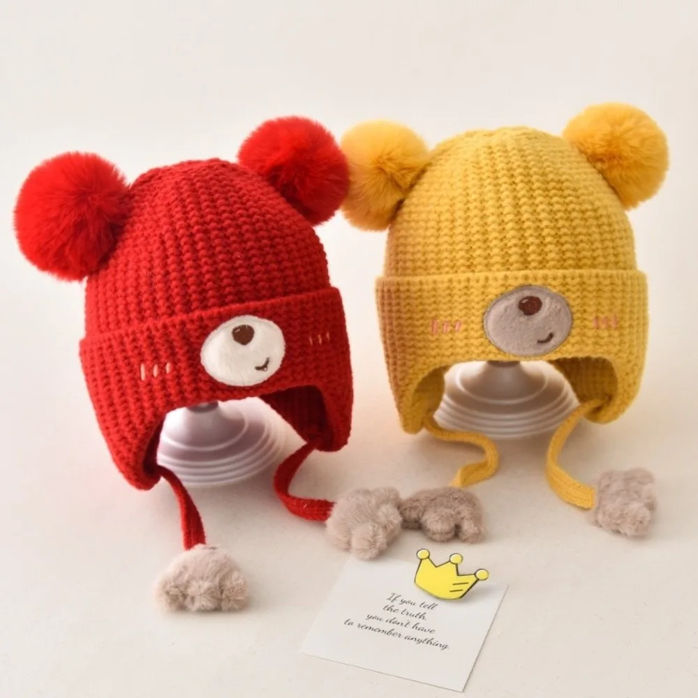 Polyester Fiber Kids Warm Beanie Hat for Cold Weather