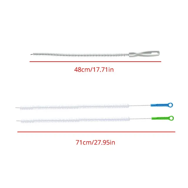 Brosse de dragage de tuyau flexible pliable, nettoyeur de vidange, outils de livres d'évier, épilation d'égout, 48 cm, 71cm 6