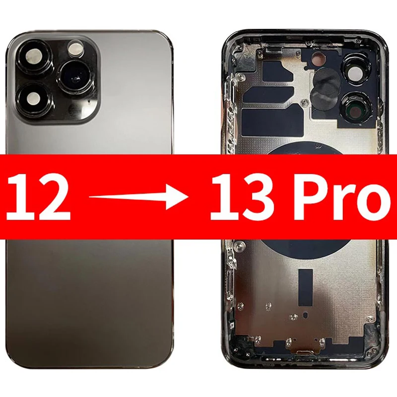 StainlessDIYBackCoverHousingFor12to13ProBackBatteryMiddle