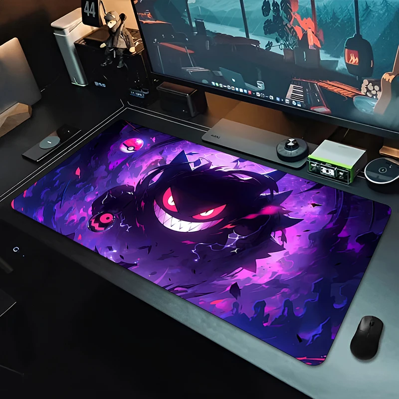 Mousepad Large Gaming Keyboard Gamer P-Pokemons Mouse Pad on The Table Speed Desk Mat Kawaii Anime PC carpet G-Gengars Mouse Mat 4