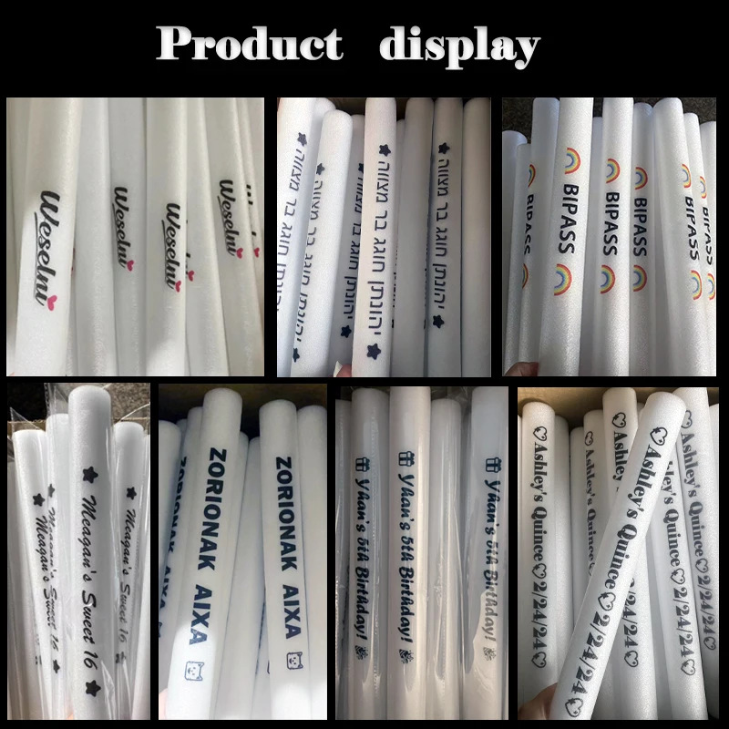 RGB LED 글로우 폼 스틱, 다채로운 LED 응원 튜브, 다크 글로우 스틱, 라이트 생일 웨딩 파티 용품, 30 개