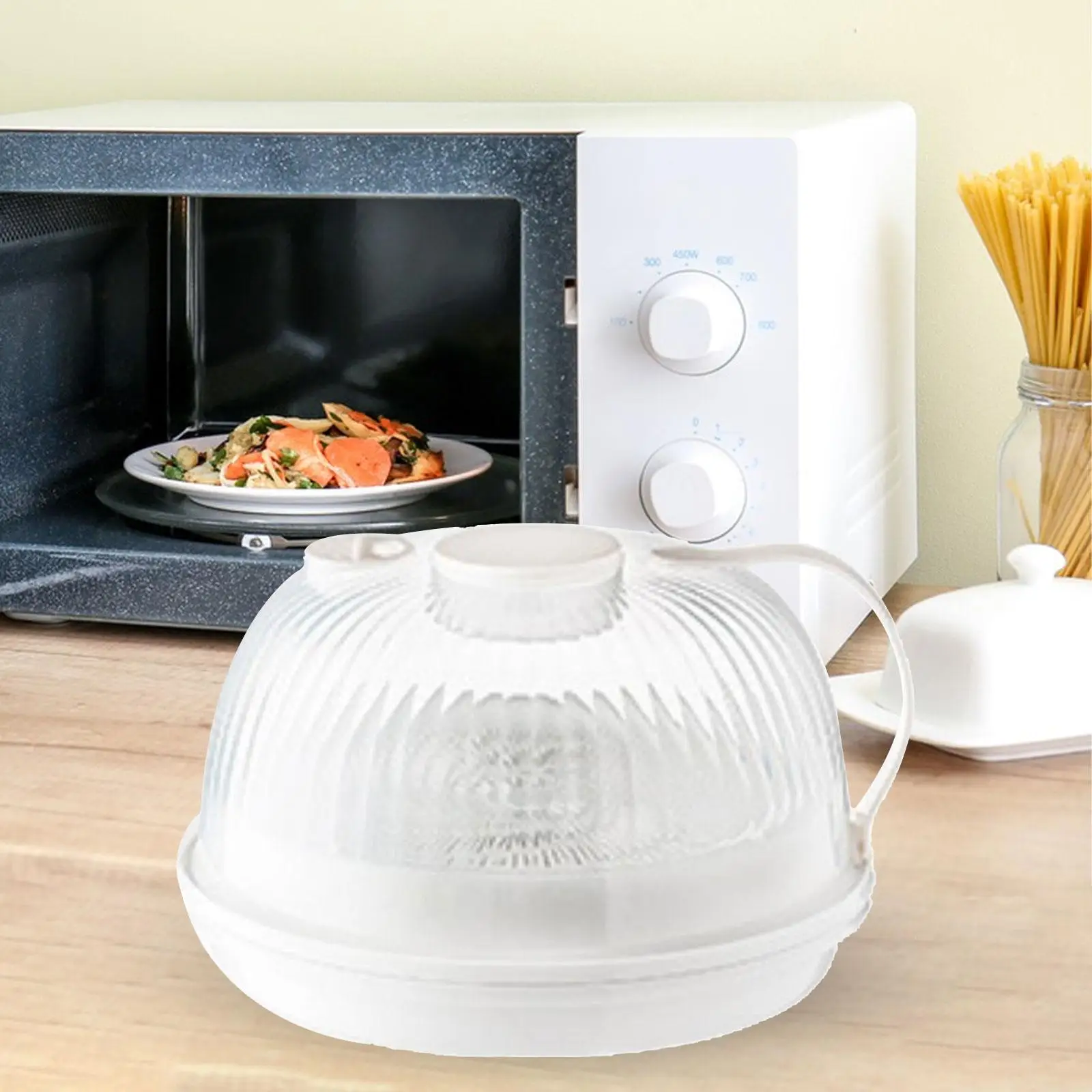 Microwave Steamer 2 Tier High Temperature Resistant Container Household Cooking kitchen Steaming Utensil for Rice Home