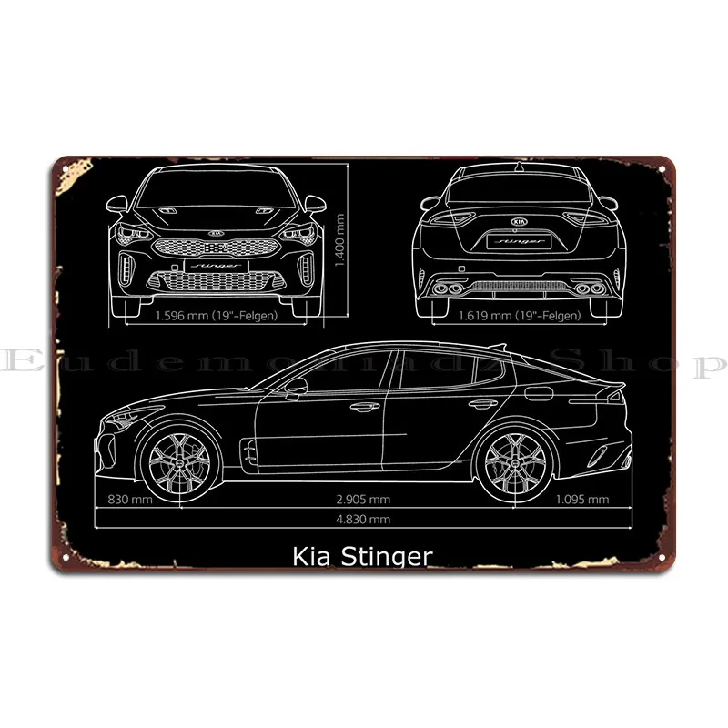 

Модель 2019 Киа Стингер, металлический знак, настенное украшение для паба, гаража, табличка, печать детской таблички, плакат