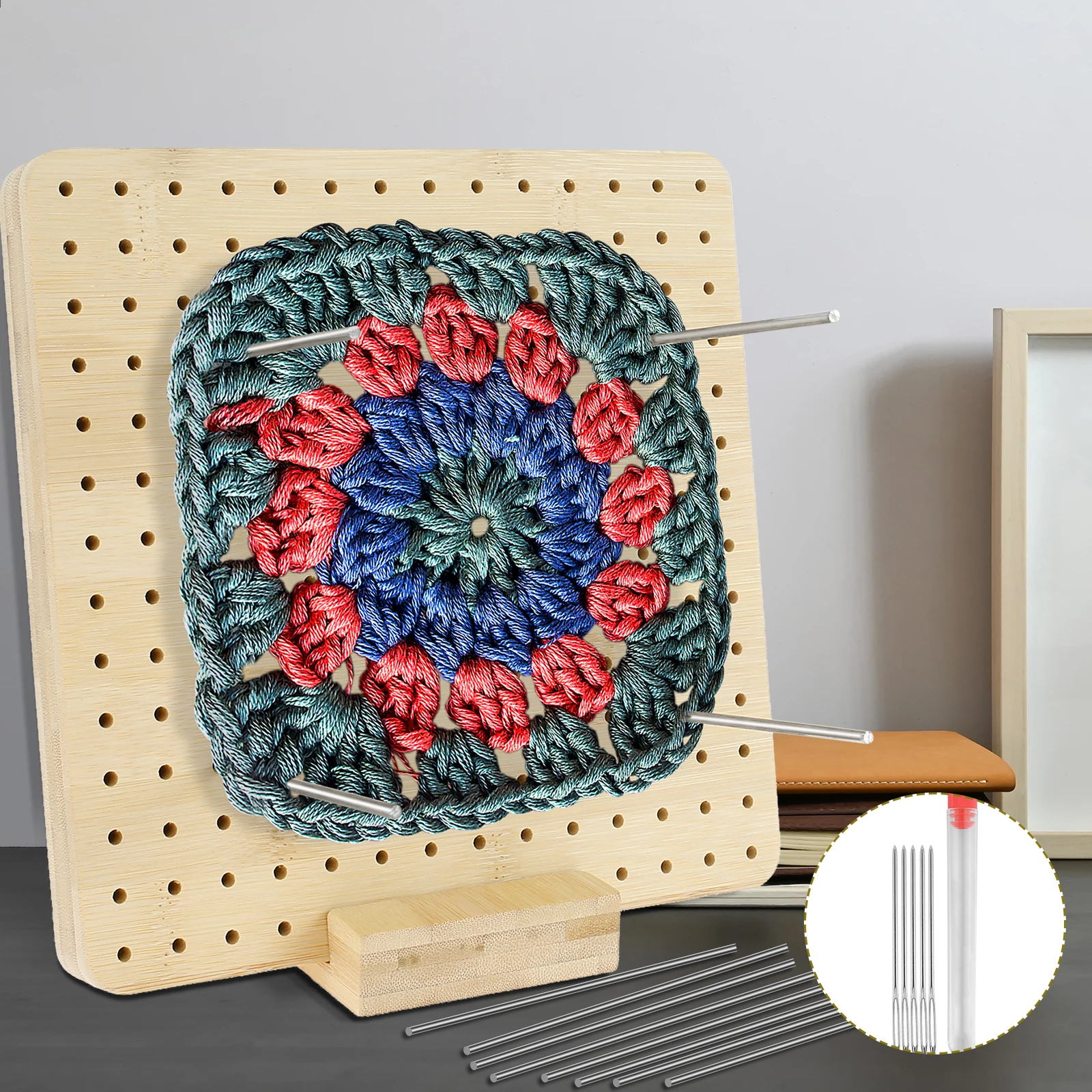 Wooden Crochet Blocking Board 9.25*9.25inch Granny Squares Blocking Boards  Mats DIY Crochet Baffle Kit for Knitting Projects - AliExpress