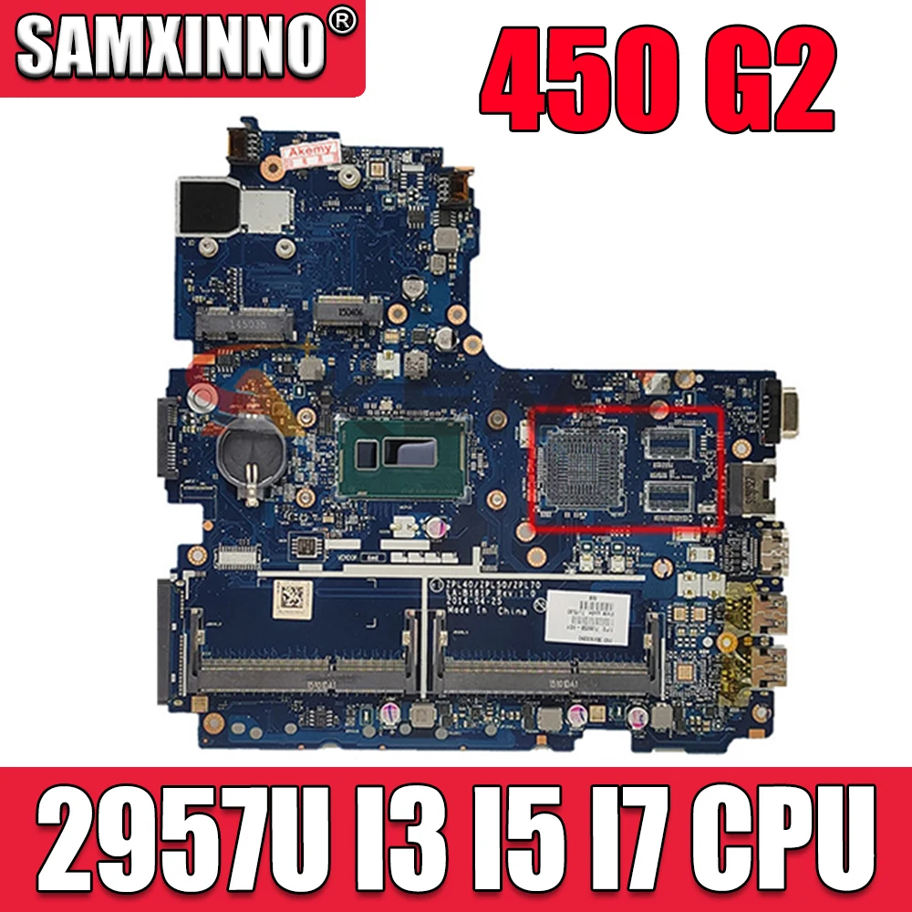ZPL40 ZPL50 ZPL70 LA-B181P материнская плата 2957U I3 I5 I7 4-го поколения процессор 5-го для HP Probook 450