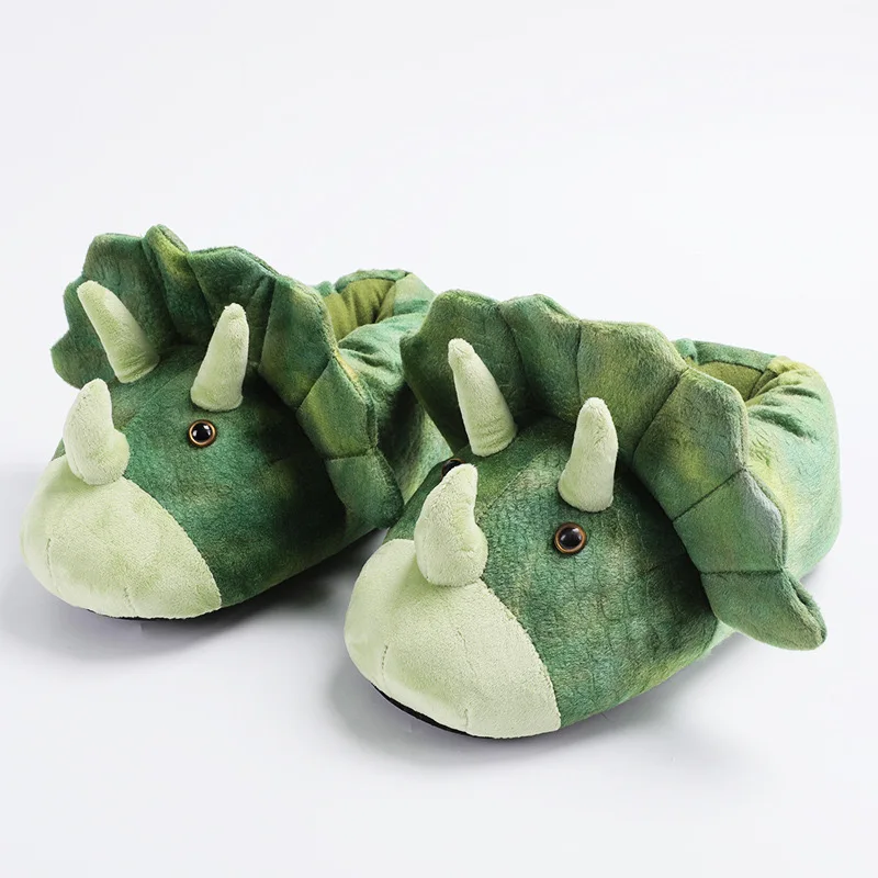 Unisex Dinosaur Pattern Creative Slippersv For Men & Women Indoor, Autumn Winter Cozy & Warm Soft Sole Slip On Shoes