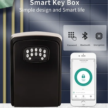 Tuya Wall Mounted Large Capacity Key Box Smart Home Security Zinc Alloy Waterproof Intelligent APP Password Electronic Safe Box 1