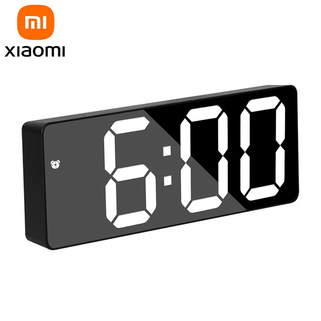 Xiaomi Led Óra Modern Egyszerű Ins Hallgató Elektronikus Plug-In Ébresztőóra Tükör Nagy Képernyős Nappali Hálószoba Kollégiumi