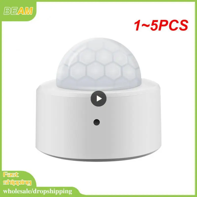 

1~5PCS Tuya 2 in 1 Zigbee Mini PIR Motion Movement Human Body Sensor Detector Security Alarm + Brightness Luminance Detection