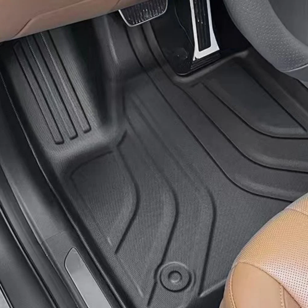 TPE Floor Mats for Volkswagen ID.7 VIZZION ,All Weather Floor Liners Trunk Mats Seatback Cushion Protector Accessories