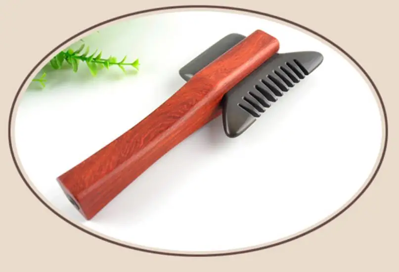 3 In 1 Electric Heating Stone Needle Guasha Board Stone Needle Comb Acupuncture Point Massage Beauty Spa Scraping tool