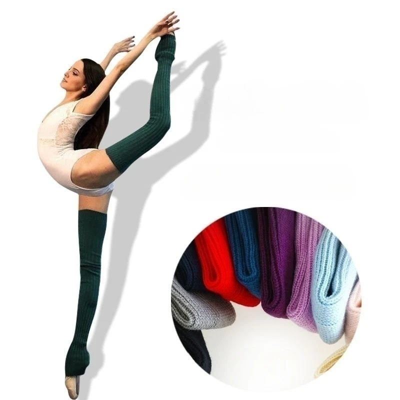 55CM 75CM Lengthened Leg Warmers Women's Long College Style Knitted Warm Socks Autumn Winter Over Knee Boot Cuffs