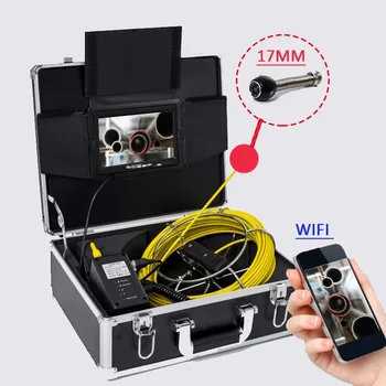 Supporto connessione WI-FI DVR Registrazione video LCD TFT da 7 pollici MNITOR Cavo da 100 m Batteria lunga Telecamera di ispezione endoscopio portatile