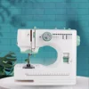 portable Sewing Machine for Beginners with 12 Stitches Pattern LED Light Foot Pedal Double Thread Sewing Kits  Plugged In 220V 1