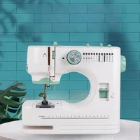 portable Sewing Machine for Beginners with 12 Stitches Pattern LED Light Foot Pedal Double Thread Sewing Kits  Plugged In 220V 1
