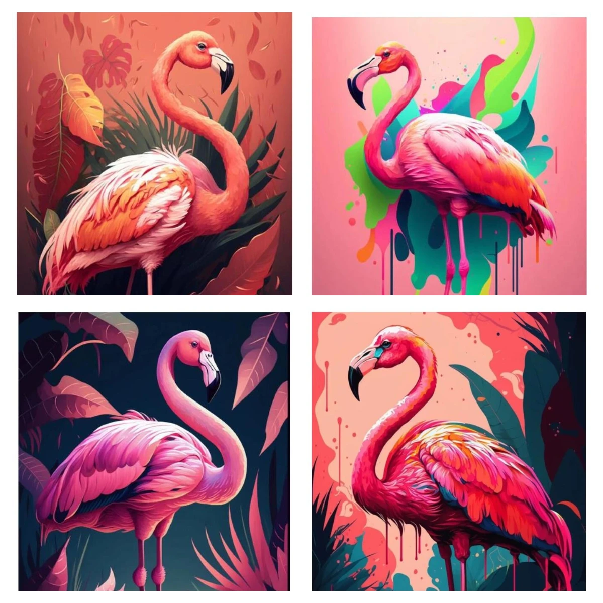 

Набор для алмазной вышивки 5D «сделай сам», мозаика из серии с изображением животных, фламинго, цветов, полная выкладка, домашний декор, подарок