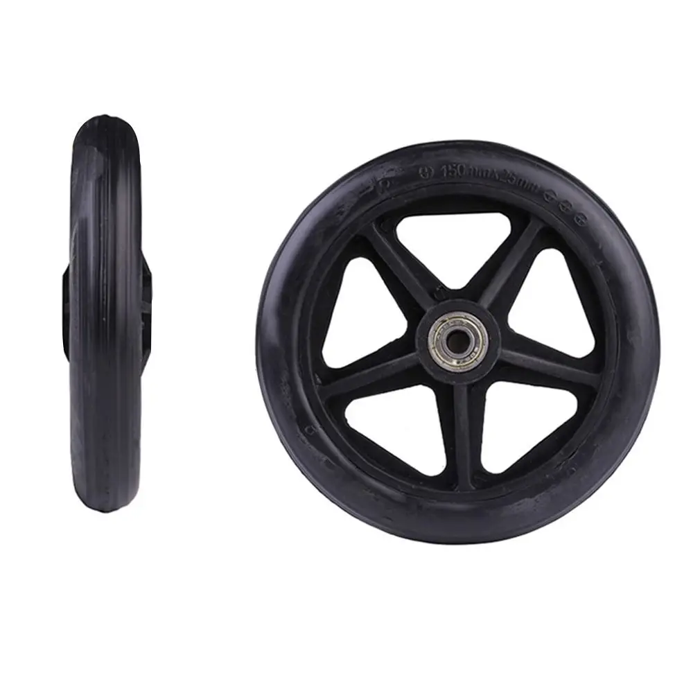 Anti-Slip 6-Inch Solid Rubber Tire for Carts, Wheelchairs, and Trolleys