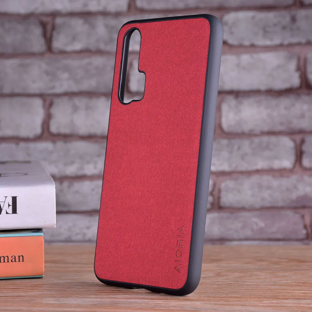 Luxury Textile Leather Skin Soft TPU Phone Case Cover