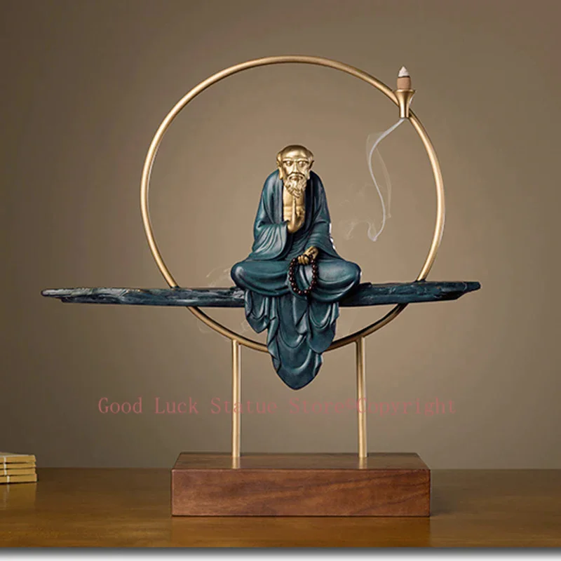 

Хороший буддизм Taoism Dharma Tamo Monk статуя бога Будды Медная скульптура религиозная благословение безопасность дом гостиная