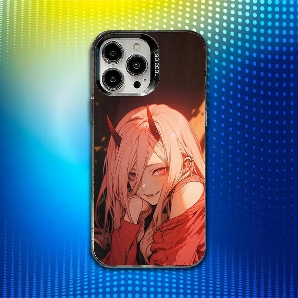 White Matte Shockproof Phone Case - C-Chainsaw P-Power Man Design