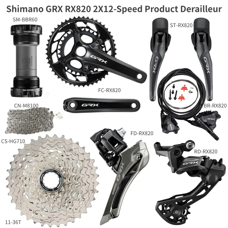 シマノGRX FC-RX820 48×31 170mm SHIMANO 「シマノ」 GRX FC-RX820 2x12S 170mm 48-31T クランク
