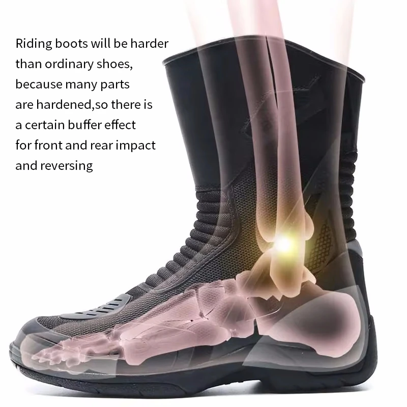 ARCX Motorcycle Boots Men Touring Nylon Men's Speed Racing Dirt Bike Boots Mid-Calf Ankle Protective Moto Equipment Foot Guards motorcycle shoes motorcycle boots