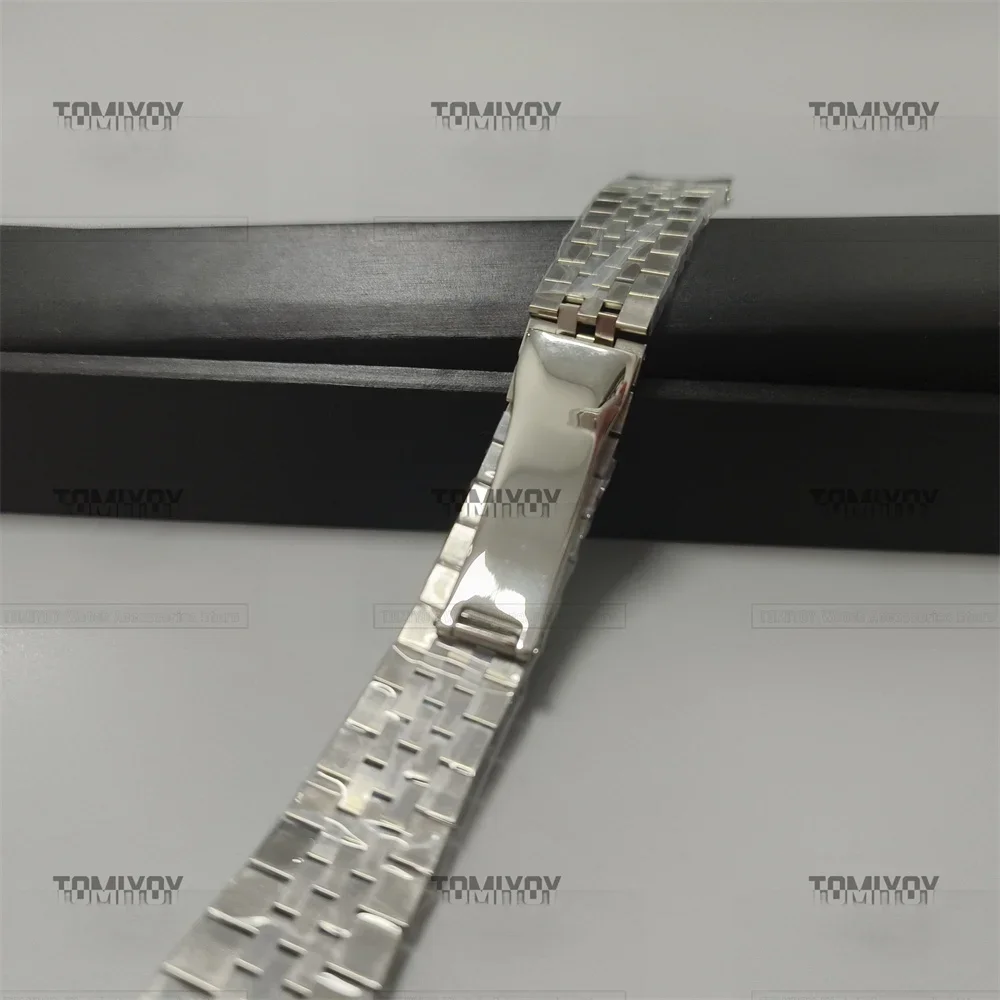 Silver Jubilee 17MM 20MM 21MM Solid Stainless Steel Watch Band Bracelet Curved End