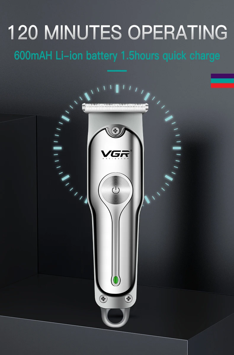 VGR Hair Trimmer Professional Hair Clipper Wireless Hair Cutting Machine Electric Zero Cutting Machine Trimmer for Men V-071