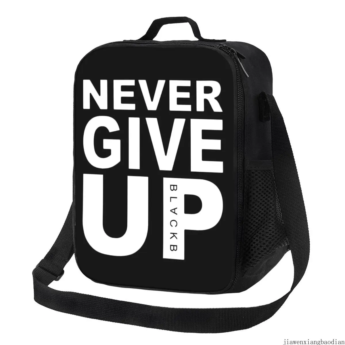 

Never Give Up Insulated Lunch Tote Bag for You'll Never Walk Alone Portable Thermal Cooler Food Lunch Box Kids School Children