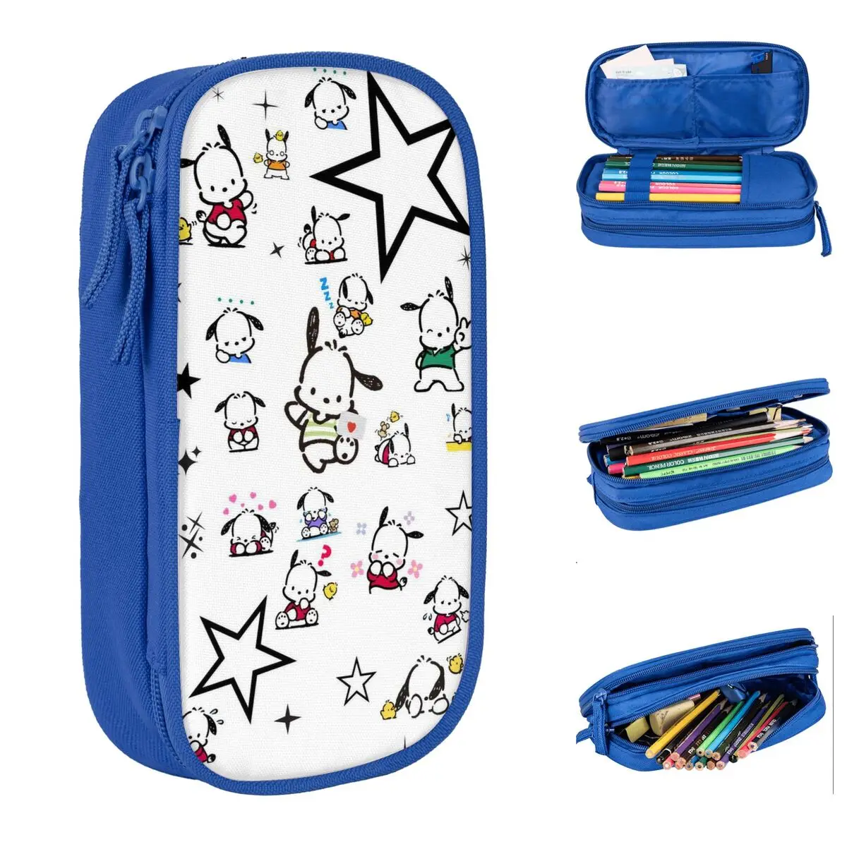 

Pochacco Cartoon Pencil Case Fun Cute Dog Pen Bags for Student Large Storage Office Cosmetic Pencil Box