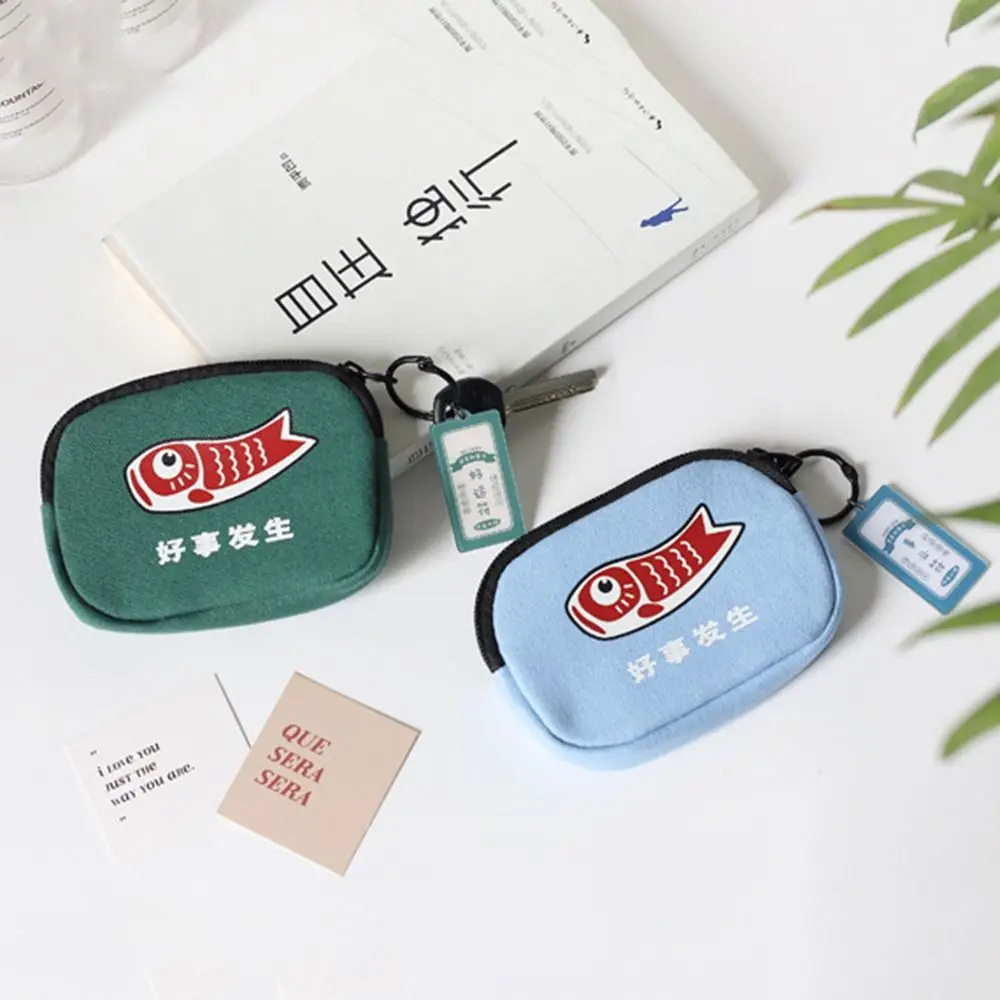 

Money Organizers Pendant Canvas Cloth For Women For Girls For Children Gift Card Holder Coin Purse Short Purse Lucky Koi Wallet
