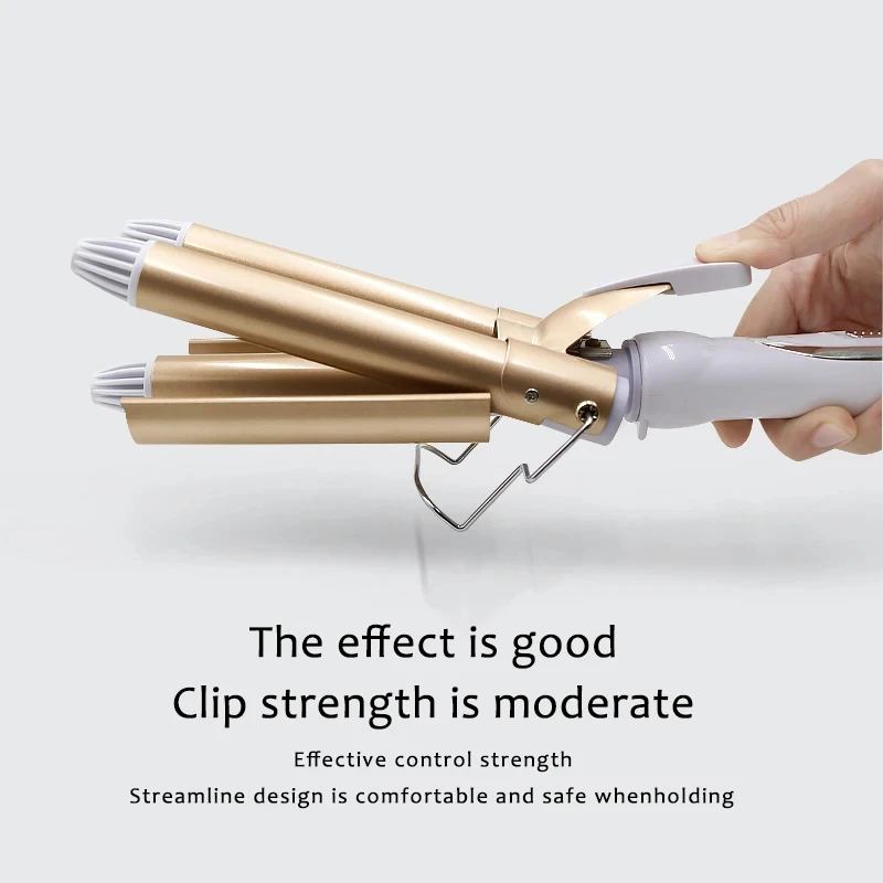 Portable Electric Hair Curling Iron Egg Roll Ceramic Triple Barrel Hair Styling Tool PTC Heating Curler Styler Wand