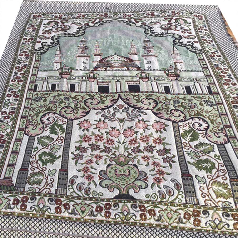 Muslim Prayer Rug Islamic Carpet Mat For Muslim Prayer tapis de priere Islam Braided Mats Vintage Pattern Eid Rugs Tassel Decor