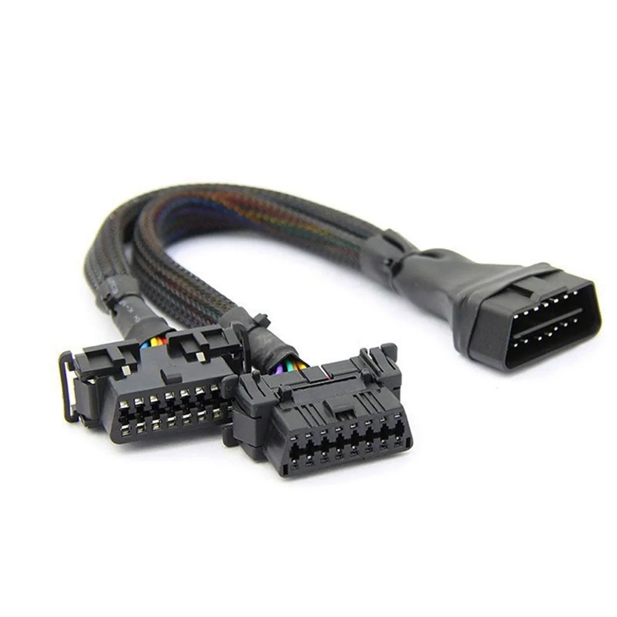 

2 шт., 2-в-1 Удлинительный кабель OBD2, штекер OBDII на 2 гнезда