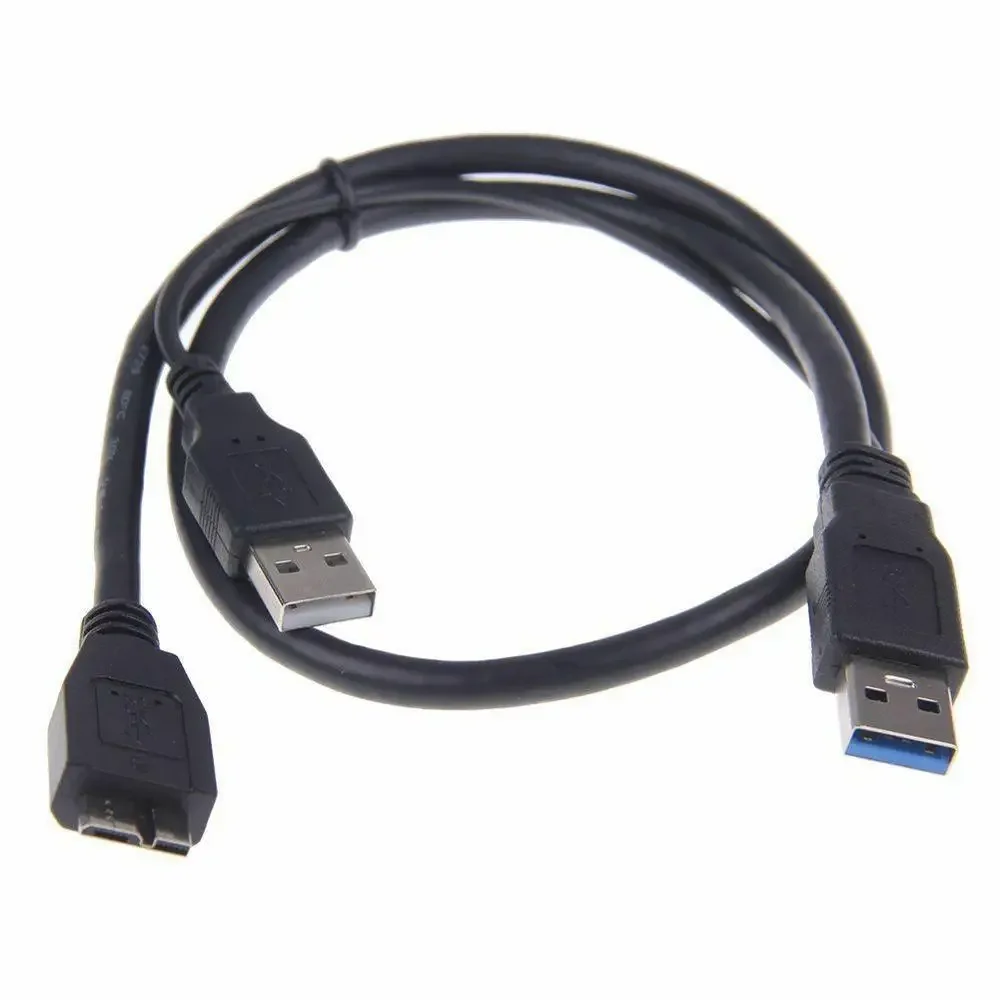 Dual USB 3.0 A to Micro-B Power Supply Y Cable