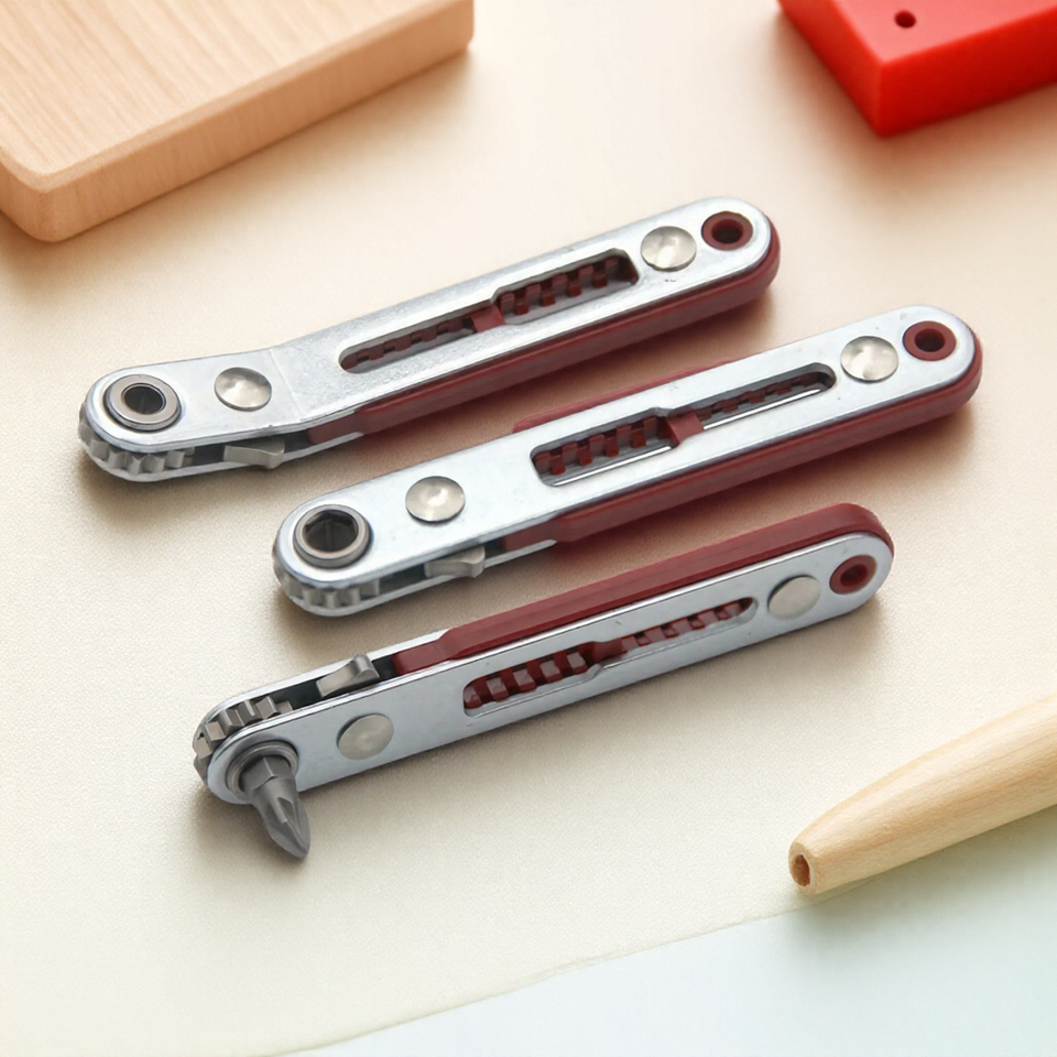 Multifunctional Bidirectional Ratchet Screwdriver Elbow Flat Head Cross Screwdriver Slotted Wrench Tool Set