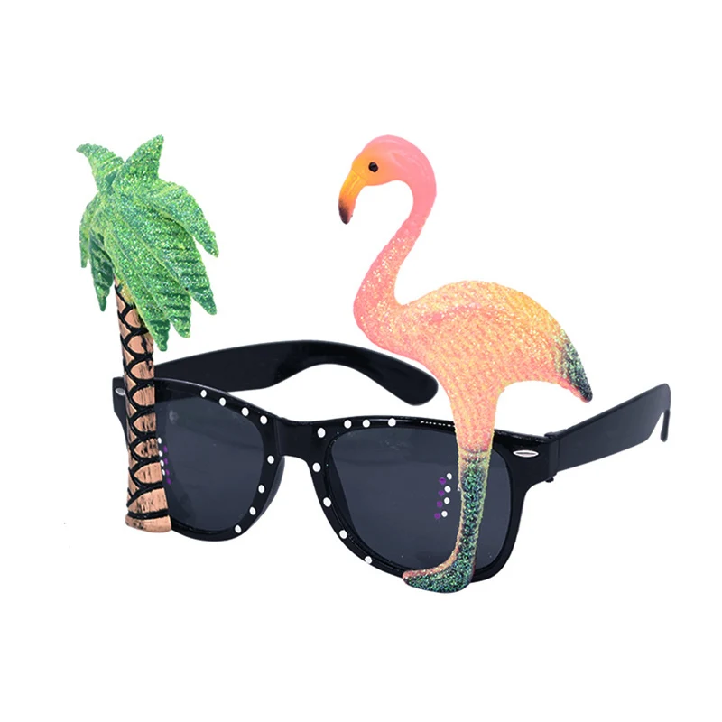 1pc Hawaii Tropical Party Sunglasses Flamingo Hawaiian Luau Pool Beach Party Decoration Supplies Pineapple Funny Glasses