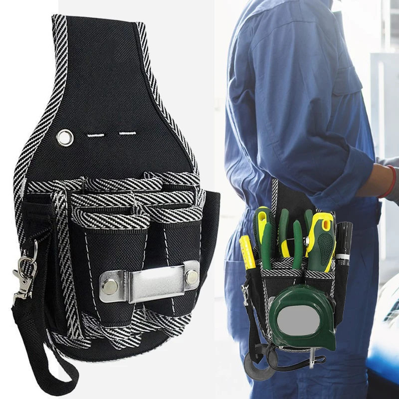

1PC 9 Pockets Tool Storage Bag Electrician Waist Pocket Nylon Fabric Tool Belt Screwdriver Kit Holder Tool Bag Pocket Pouch Bag