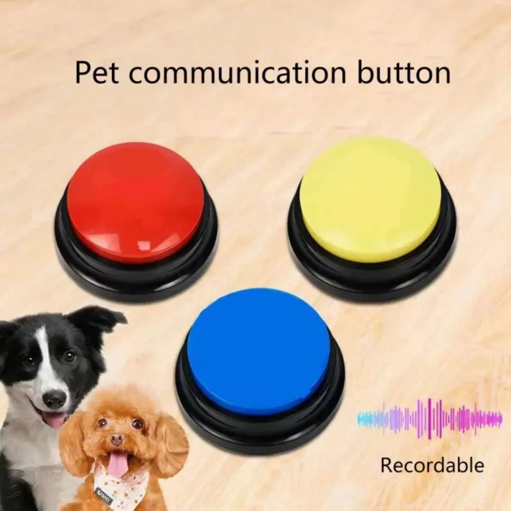 8PCS Dog Communication Buttons Voice Recording Button for Pet Training Buzzer 30 Second Record Playback Funny Gift for Talking 4