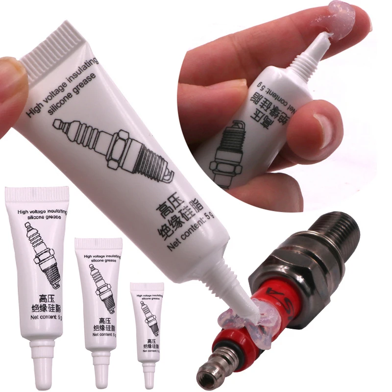 WEILAOK Grasso al Silicone, 80g, per Candelette e Candele di Accensione, Componenti ad Alta Tensione, Resistente Alle Alte e Basse Temperature