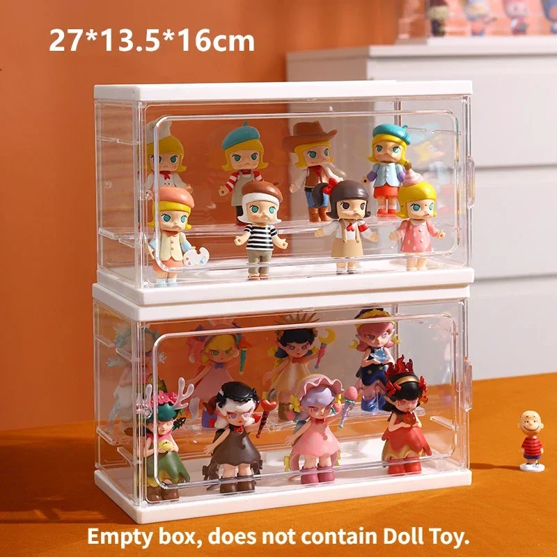 thumbnail image 1 of Caja misteriosa de gran capacidad, expositor de figuras coleccionables, caja organizadora de juguetes para muñecas Jasmine Bubble Matt a prueba de polvo, 1 of 5