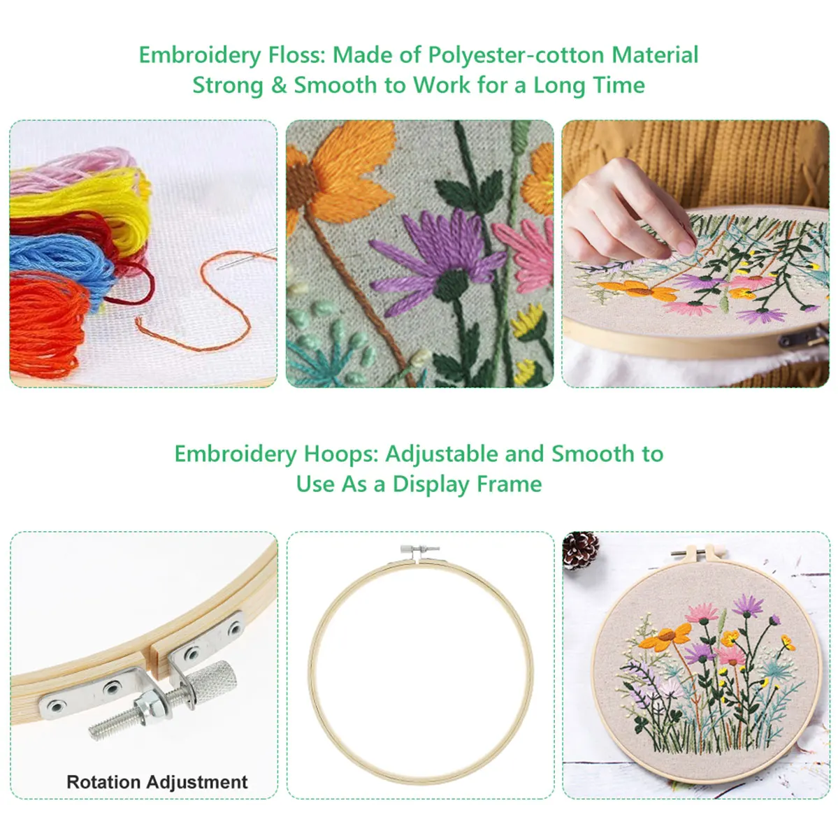 Embroidery Beginner DIY Handmade Cross Stitch Kit with Patterns and Instructions DIY Embroidery Crafts for Beginners Adult