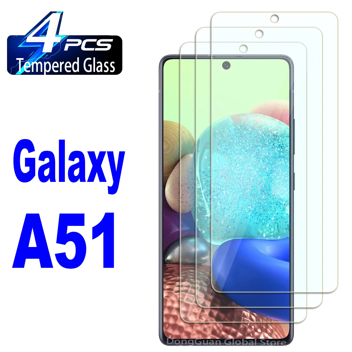 

2/4 шт. закаленное стекло для Samsung Galaxy A51 Защитная стеклянная пленка для экрана